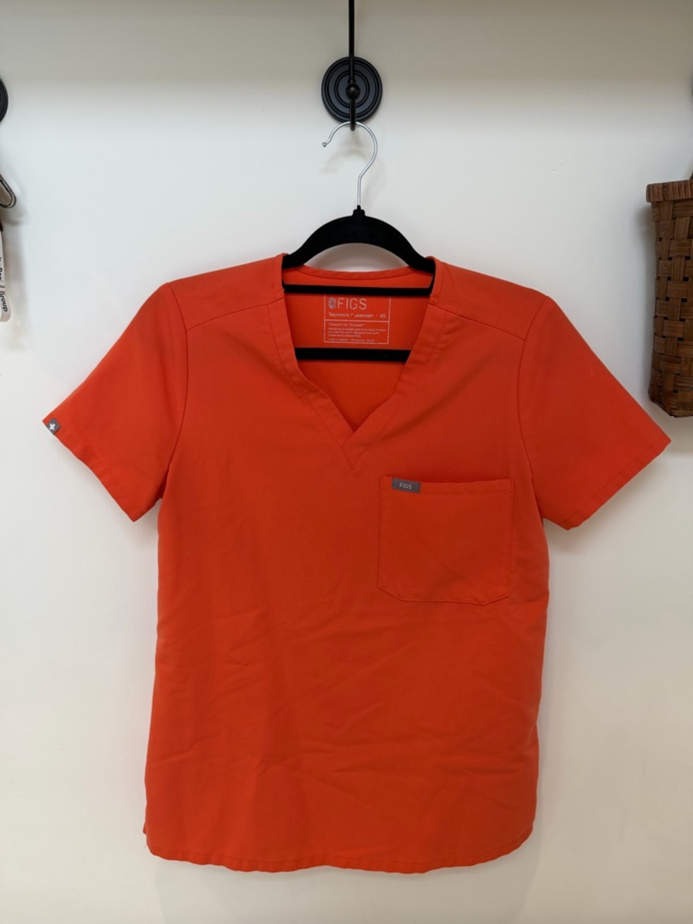 FIGS — Sunset Orange Catarina Scrub Top